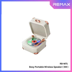 REMAX - RB-M71 Boxy Portable Wireless Bluetooth Speaker - Beige