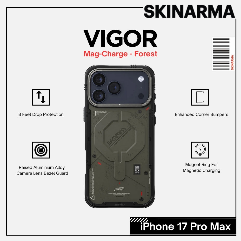 Skinarma - Vigor Magsafe Case For iPhone 17 Pro Max - Forest