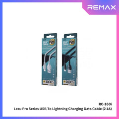 REMAX RC-160i Lesu Pro Series 2.1A USB to Lightning Charging Data Cable (2.1A) - Black