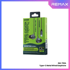 REMAX - RM-730 Type-C Metal Wired Earphone - Tarnish