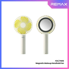 REMAX - F22 / FN06 Magnetic Makeup Mirror Handheld Fan ( 1800mAh ) - White