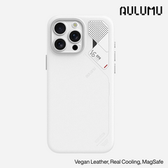 iPhone 16 Pro Max >> AULUMU Vegan Leather Case - White