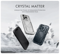 LAUT iPhone 15 Pro CRYSTAL MATTER Series Case(Marine Blue)