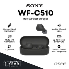 SONY - WF-C510 Truly Wireless Earbuds - Black