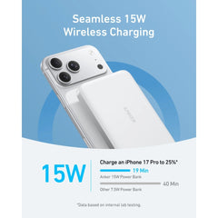 ANKER - MagGo 10000mAh Ultra-Slim Magnetic Power Bank ( 30W ) - White