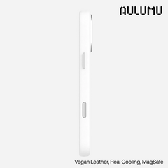 iPhone 16 Pro Max >> AULUMU Vegan Leather Case - White