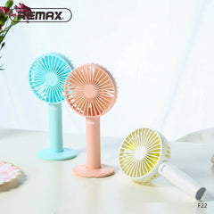REMAX - F22 / FN06 Magnetic Makeup Mirror Handheld Fan ( 1800mAh ) - White