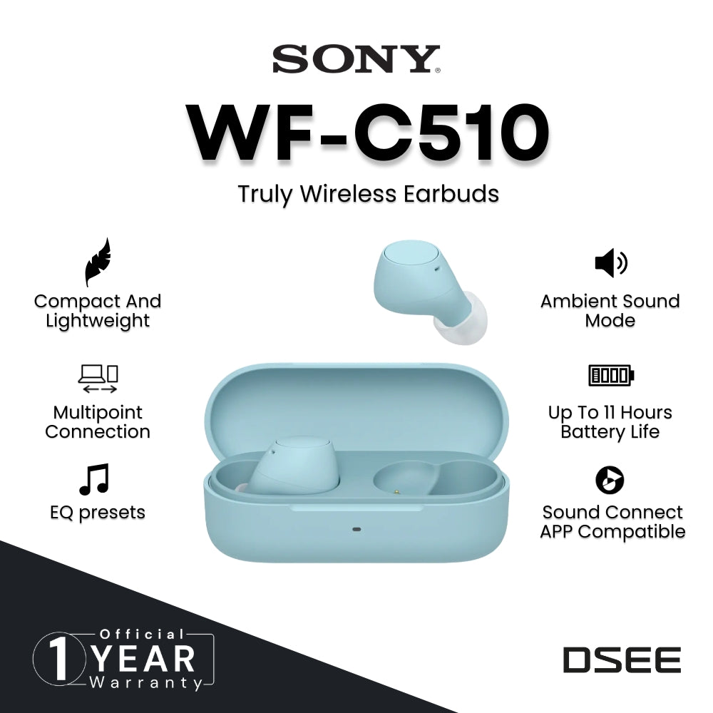 SONY - WF-C510 Truly Wireless Earbuds - Blue