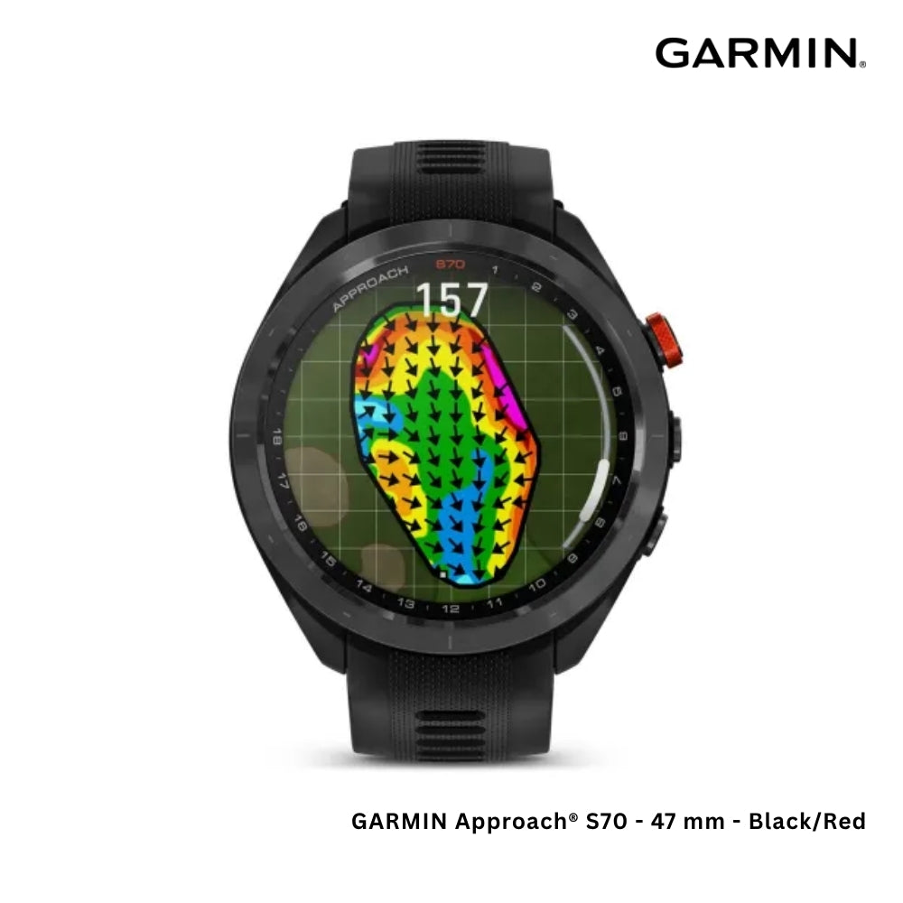 GARMIN - Approach® S70 Smart Watch ( 47mm ) | Black/Red