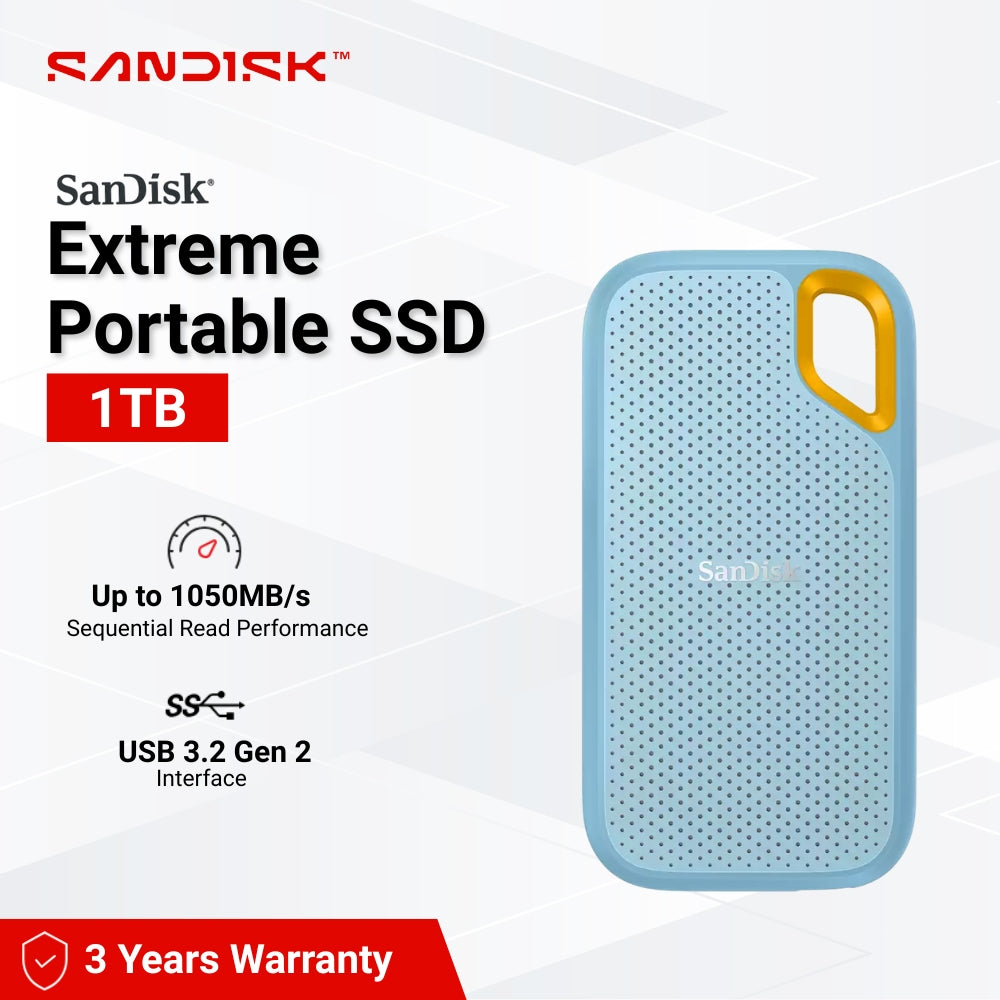 SANDISK EXTREME PORTABLE SSD 1TB (SDSSDE61) - Blue