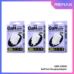 REMAX - U187 PD Gan Fast Charger (30W) - White
