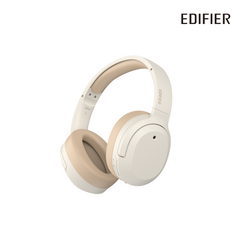 Edifier W820NB Plus Hybrid Active Noise Cancelling Headphones - LDAC Codec - Hi-Res Audio - Fast Charge - Over Ear Bluetooth V5.2 Headphones for Travel, Flight, Train, and Commute-Ivory