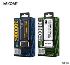 WEKOME WP-28 MECHA II SERIES 30000MAH 22.5W SUPER FAST CHARGING POWER BANK -Black