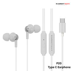 GADGET MAX - P20 Type-C Wired Earphone - White