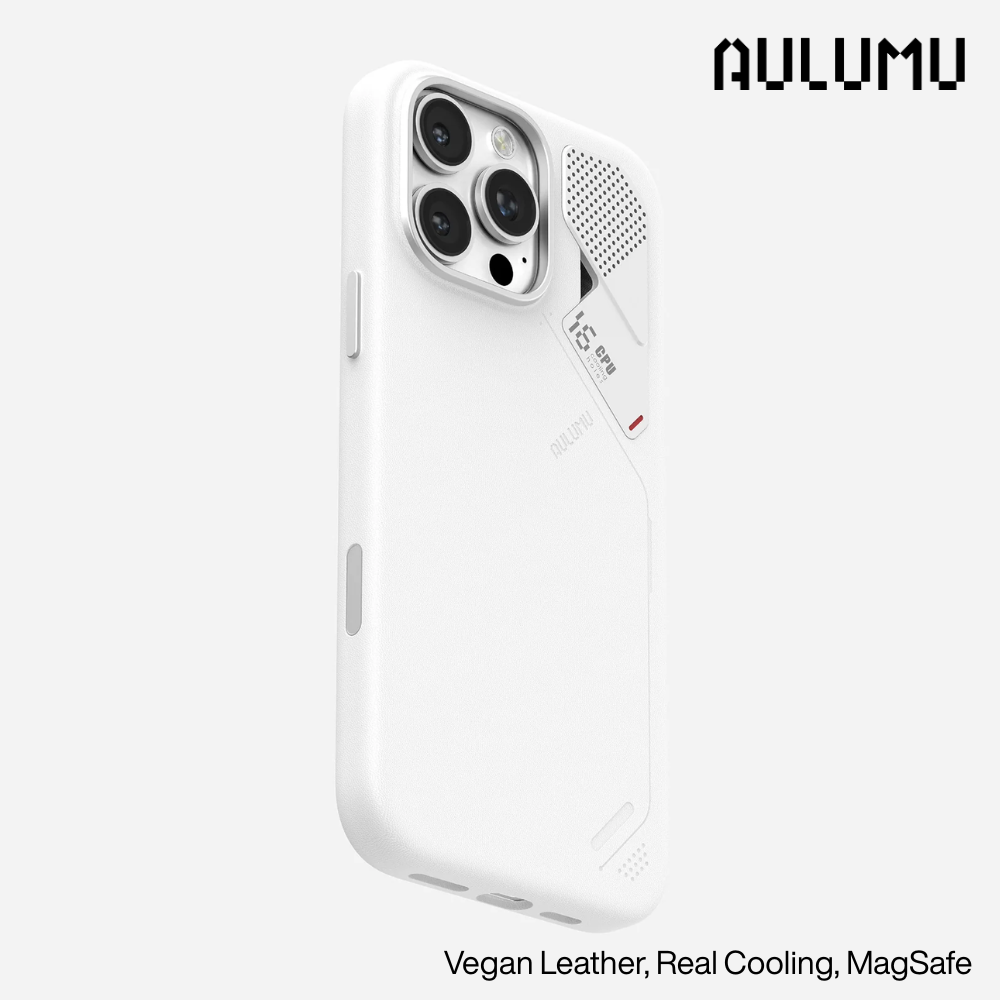 iPhone 16 Pro Max >> AULUMU Vegan Leather Case - White