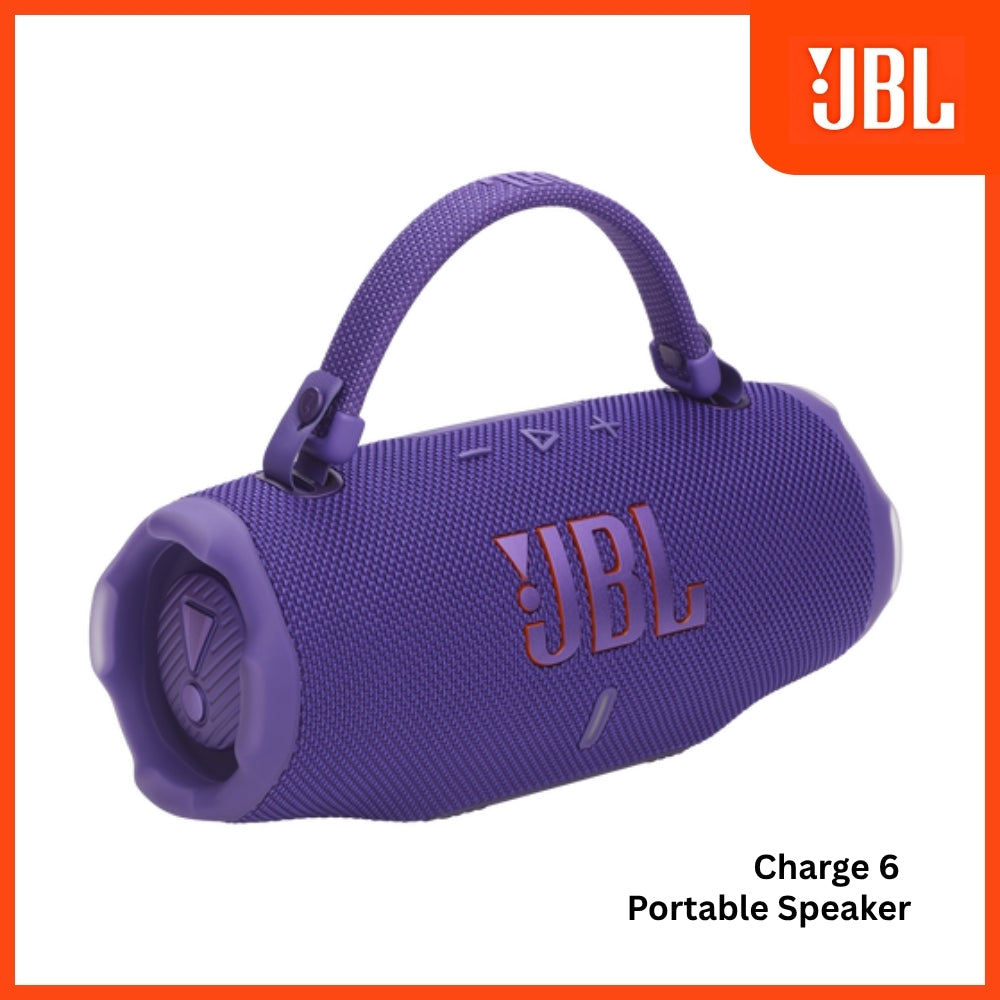 JBL - Charge 6 Portable Bluetooth Speaker - Purple