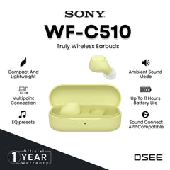 SONY - WF-C510 Truly Wireless Earbuds - Yellow