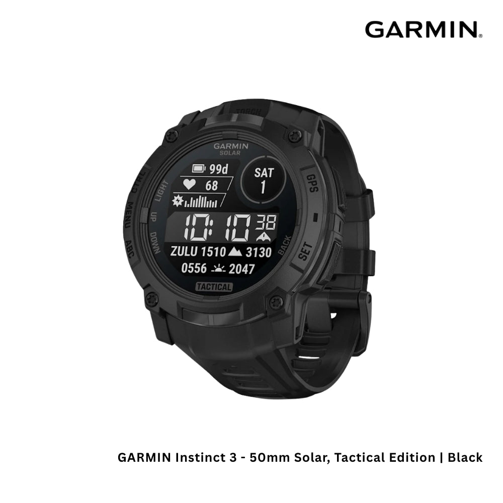 GARMIN - Instinct 3 Smart Watch ( 50mm ) Solar-Tactical Edition | Black