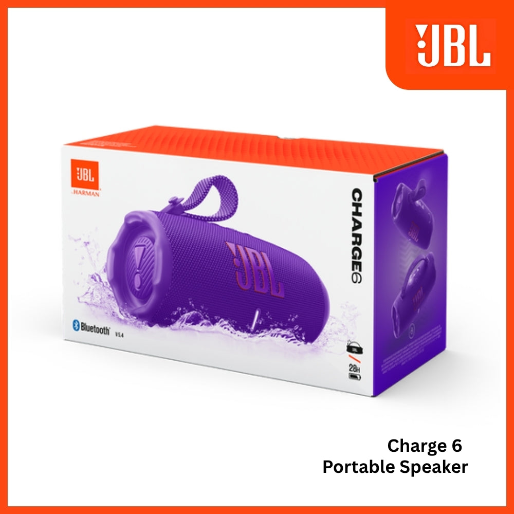 JBL - Charge 6 Portable Bluetooth Speaker - Purple