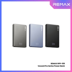 REMAX - RPP-109 Vocard Pro Series 10000mAh PD Magnetic Wireless Power Bank(PD 20W) - Blue