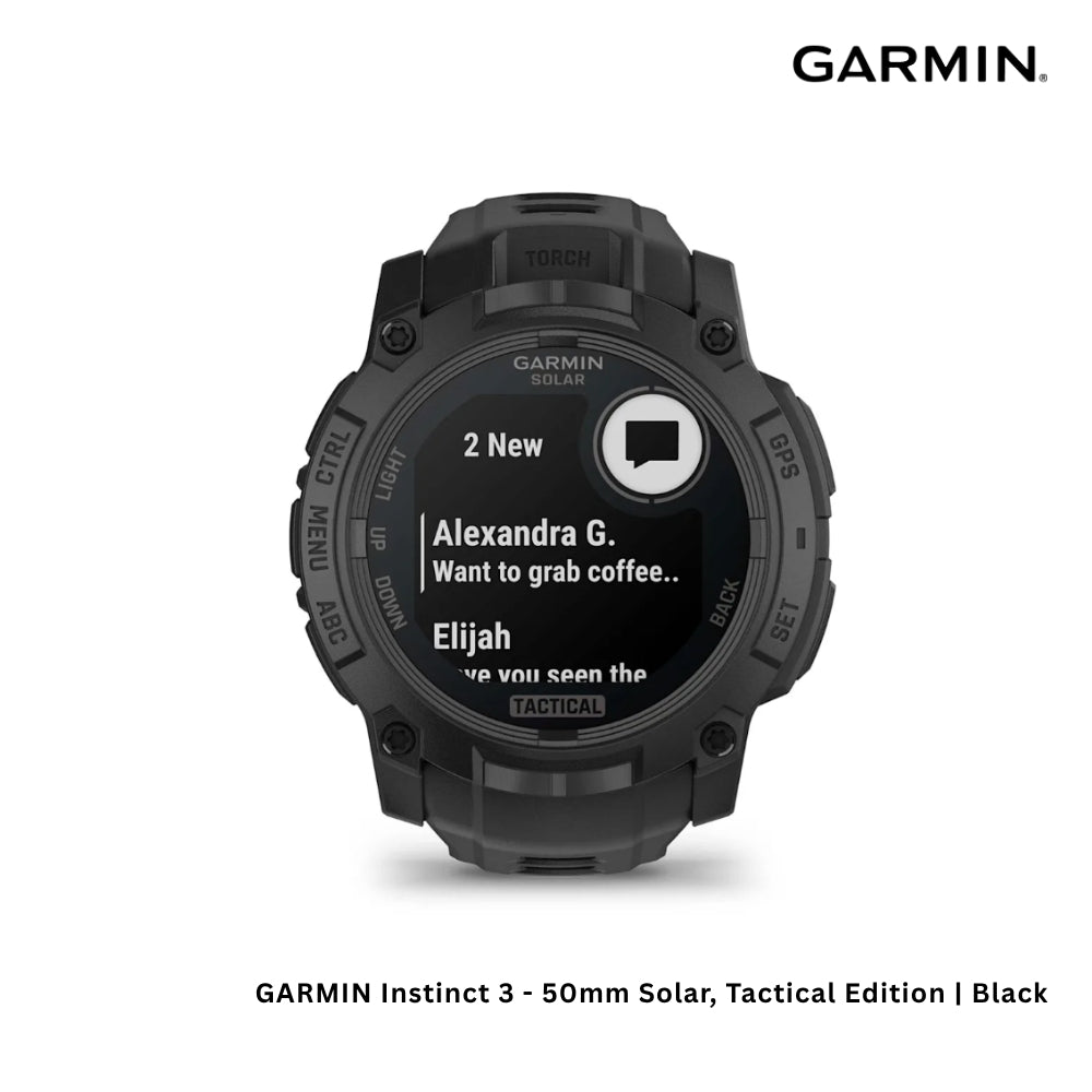 GARMIN - Instinct 3 Smart Watch ( 50mm ) Solar-Tactical Edition | Black