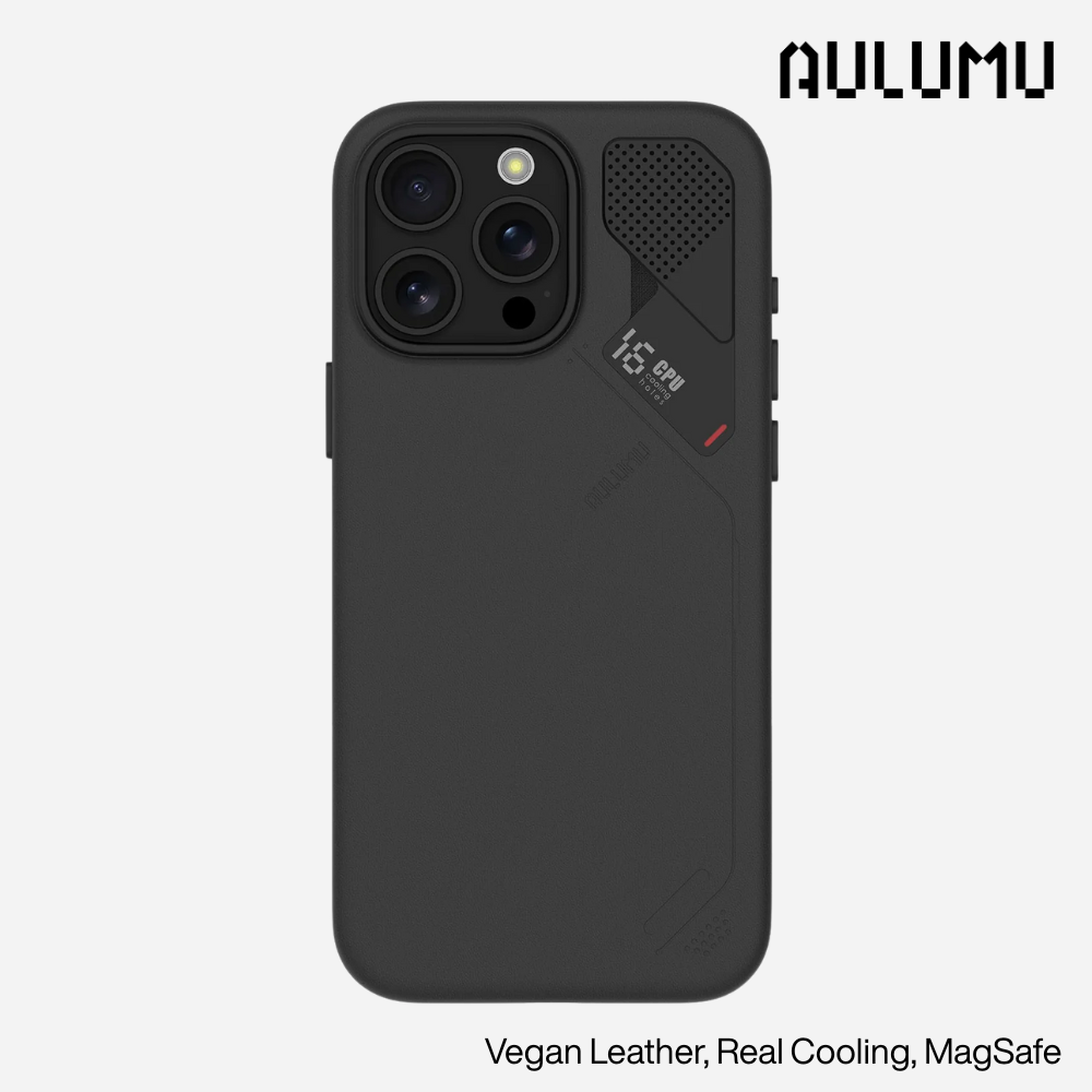 iPhone 16 Pro Max >> AULUMU Vegan Leather Case - Black