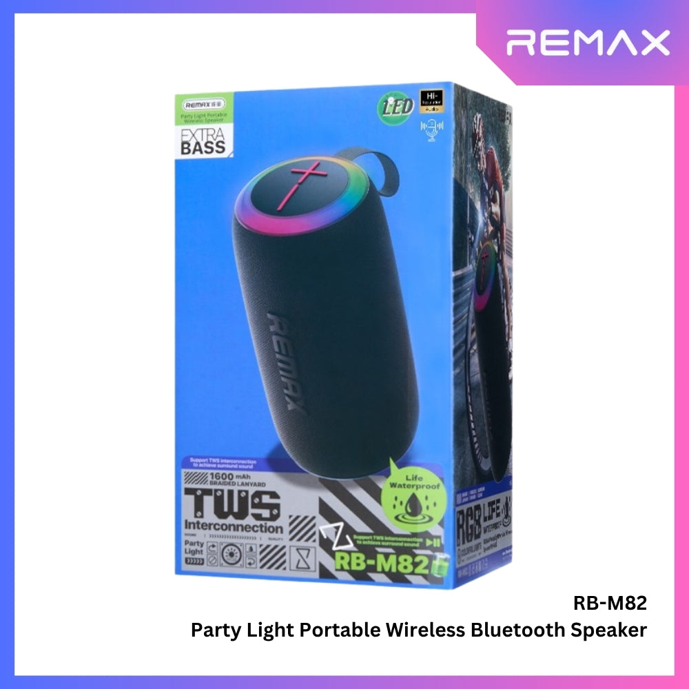REMAX - RB-M82 Party Light Wireless  Bluetooth Portable Speaker (14W) - Black