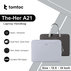 Tomtoc - TheHer-A21 Laptop Handbag ( 13.5 - 14 Inch ) - Blue
