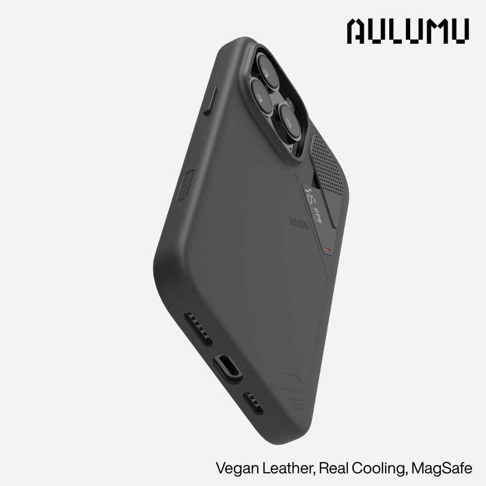 iPhone 16 Pro Max >> AULUMU Vegan Leather Case - Black