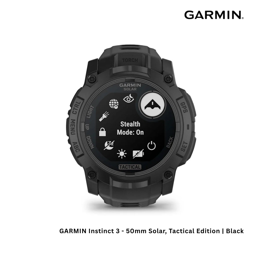 GARMIN - Instinct 3 Smart Watch ( 50mm ) Solar-Tactical Edition | Black