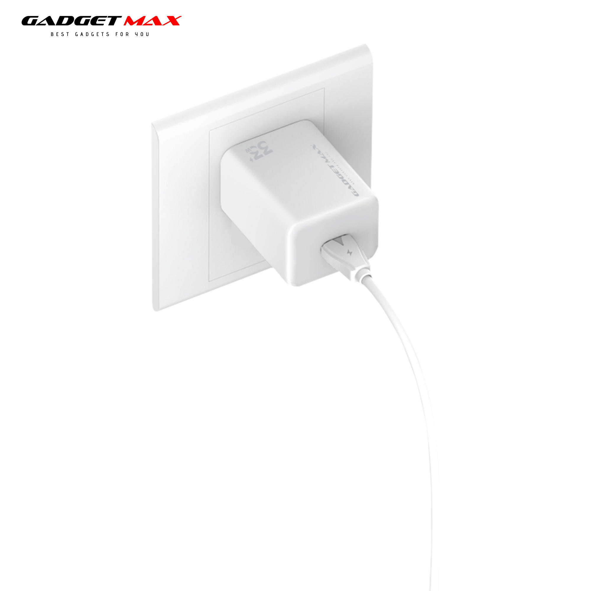 GADGET MAX - GC03 Super PD 33W Fast Charger Set - White