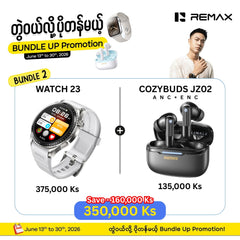 [ Bundle ] REMAX Watch 23 Smart Watch + REMAX CozyPods JZ02 ANC+ENC Earbuds
