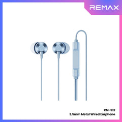 REMAX - RM-512 3.5mm Metal Wired Earphone - Blue
