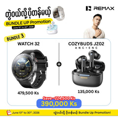 [ Bundle ] REMAX Watch 32 Smart Watch + REMAX CozyPods JZ02 ANC+ENC Earbuds