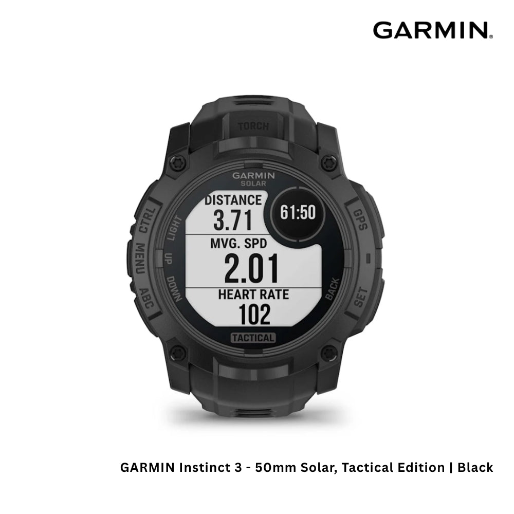 GARMIN - Instinct 3 Smart Watch ( 50mm ) Solar-Tactical Edition | Black