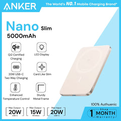 ANKER - Nano Slim 5000mAh Magsafe Power Bank - Gold