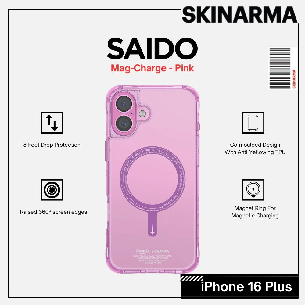 SKINARMA - iPhone 16 Plus 6.7" Saido Mag-Charge Case - Pink