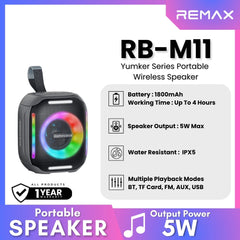 REMAX RB-M11 YUMKER Series Portable Party Speaker (5W) - Black