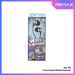 REMAX - RM-512 3.5mm Metal Wired Earphone - Blue