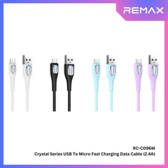 REMAX - RC-C096M Crystal Series USB to Micro Fast Charging Data Cable (2.4A) - Black