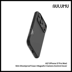 Aulumu - A17 Slim Shockproof Case For iPhone 17 Pro Max | Magsafe | Camera Control Cover - Black