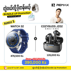 [ Bundle ] REMAX Watch 32 Smart Watch + REMAX CozyPods JZ02 ANC+ENC Earbuds