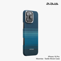 PITAKA - iPhone 16 Pro Case ( Sunset Moonrise Tactile Woven ) - Moonrise