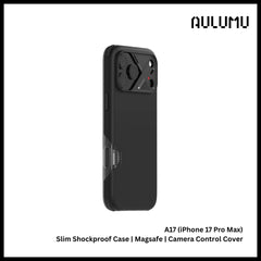 Aulumu - A17 Slim Shockproof Case For iPhone 17 Pro Max | Magsafe | Camera Control Cover - Black