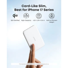 ANKER - Nano Slim 5000mAh Magsafe Power Bank - White