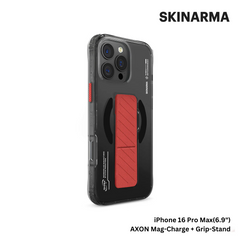 SKINARMA - iPhone 16 Pro Max 6.9" AXON Mag-Charge and Grip-Stand Case - Black