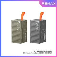 REMAX RPP-609 Container Series 60000mAh PD+QC Fast Charging Power Bank(PD 20W+QC 22.5W) - Green