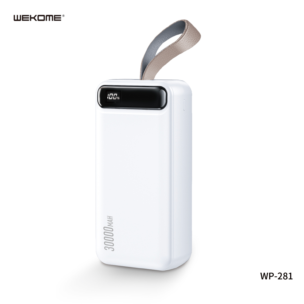 WEKOME WP-281 30000MAH MINRE SERIES DIGITAL DISPLAY POWER BANK, 30000mAh Power Bank, Power Bank (2.1A)