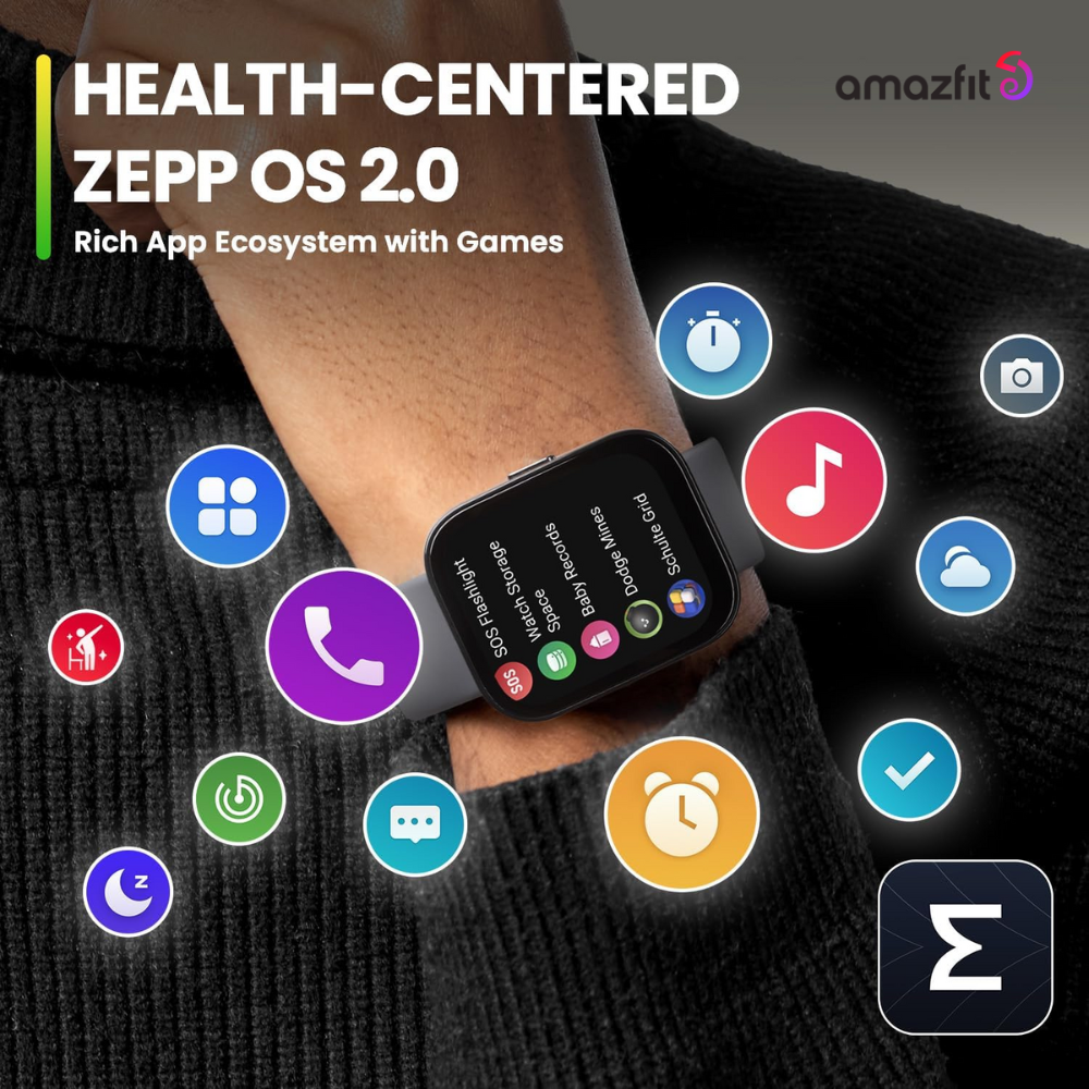 Amazfit Bip 5 Smart Watch (1 Year Official Warranty)- Soft Black