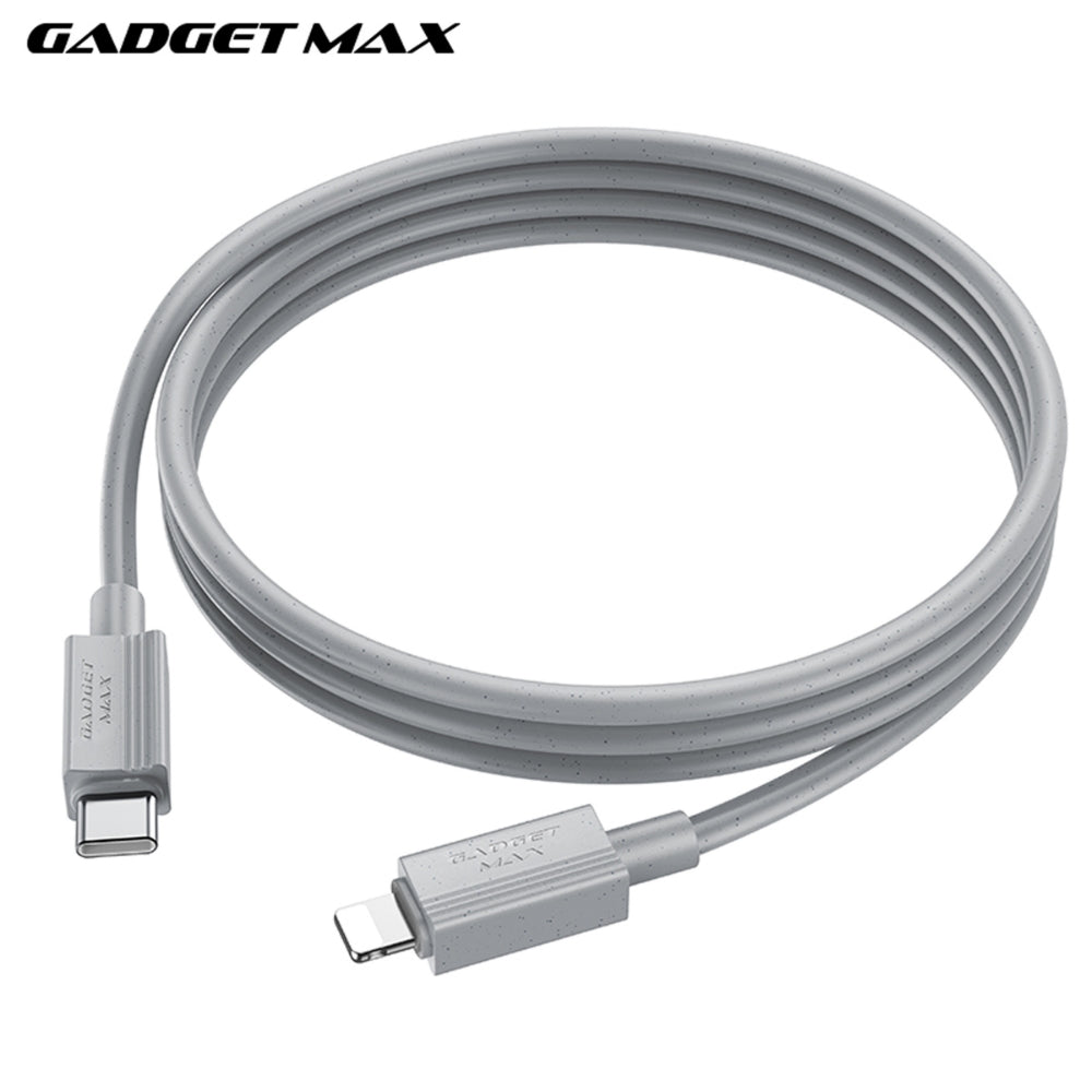 GADGET MAX - GX27 C-L TPE Series Type-C To Lightning Fast Charging Data Cable (27W) - Grey